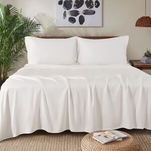 Queen Size Tencel Sheets Set, 100% Eucalyptus, Cooling, 4 Pieces, 16" Pocket